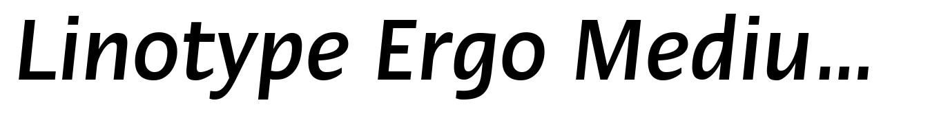 Linotype Ergo Medium Italic Condensed